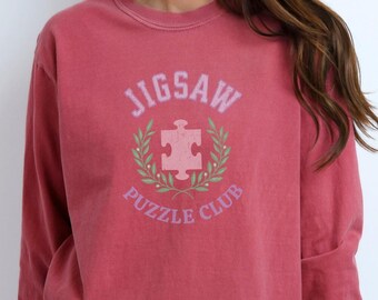 Puzzle Club Shirt Jigsaw Puzzle Lover Gift Idea Speed Puzzling Long Sleeve Tee Puzzle Piece Family Matching Shirt Puzzle Club Gift for Wife