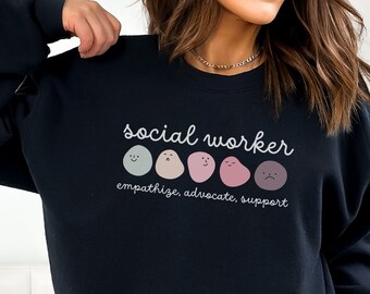 Social Worker Sweatshirt School Social Work Counselor Advocate Support Student Graduation Sweatshirt MSW Grad Gift Master of Social Work