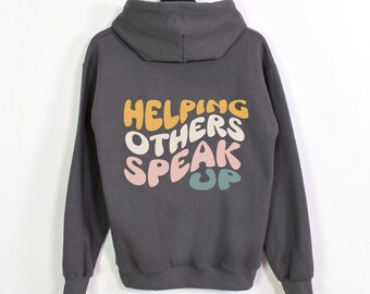 Speech Language Pathologist Hoodie with Words on Back, SLP Hoodie, Sweatshirt for Speech Therapist, Gift for SLP Grad Student, SLP Quotes