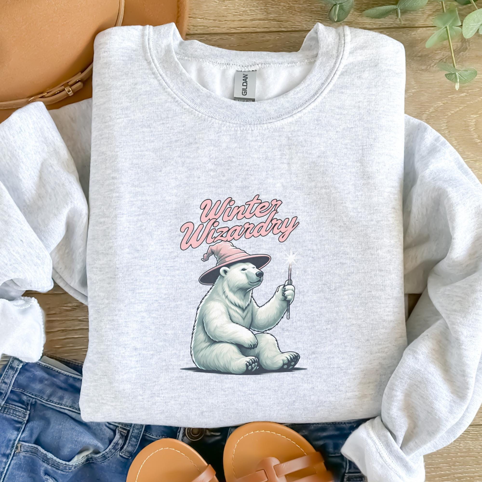 [GRAVER]★24FW★韓国人気★WILD POLAR BEAR SWEATSHIRT GRAVER】24FW☆ Wild Polar Bear Sweatshirt Designer fashion