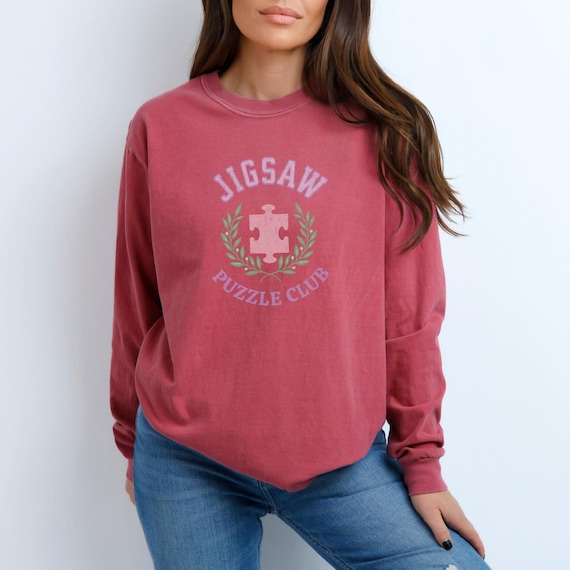 Puzzle Club Shirt Jigsaw Puzzle Lover Gift Idea Speed Puzzling Long Sleeve Tee Puzzle Piece Family Matching Shirt Puzzle Club Gift for Wife