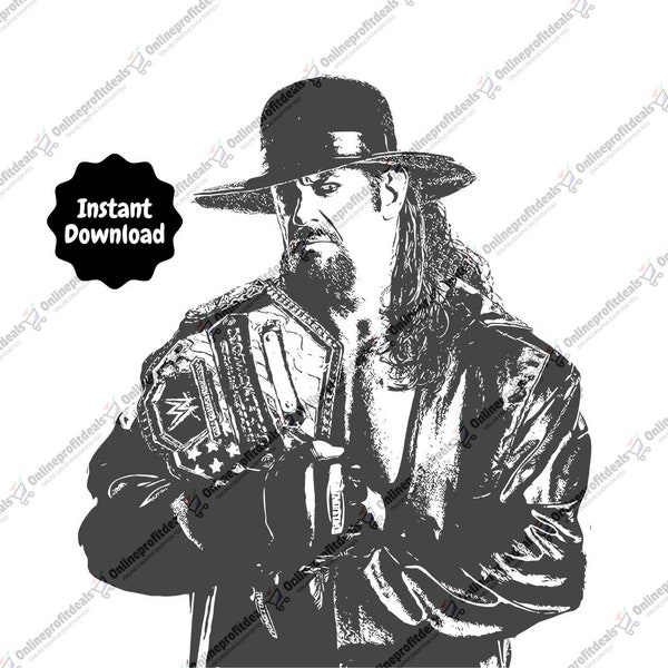 WWE Undertaker, Instant Download, Digital Files, Png, Pdf, Psd, Ai and Svg