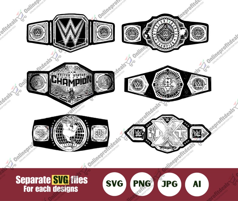WWE SVG Belt Championship, NXT Belt Svg, Heavyweight Belt, Clipart, Wwe ...
