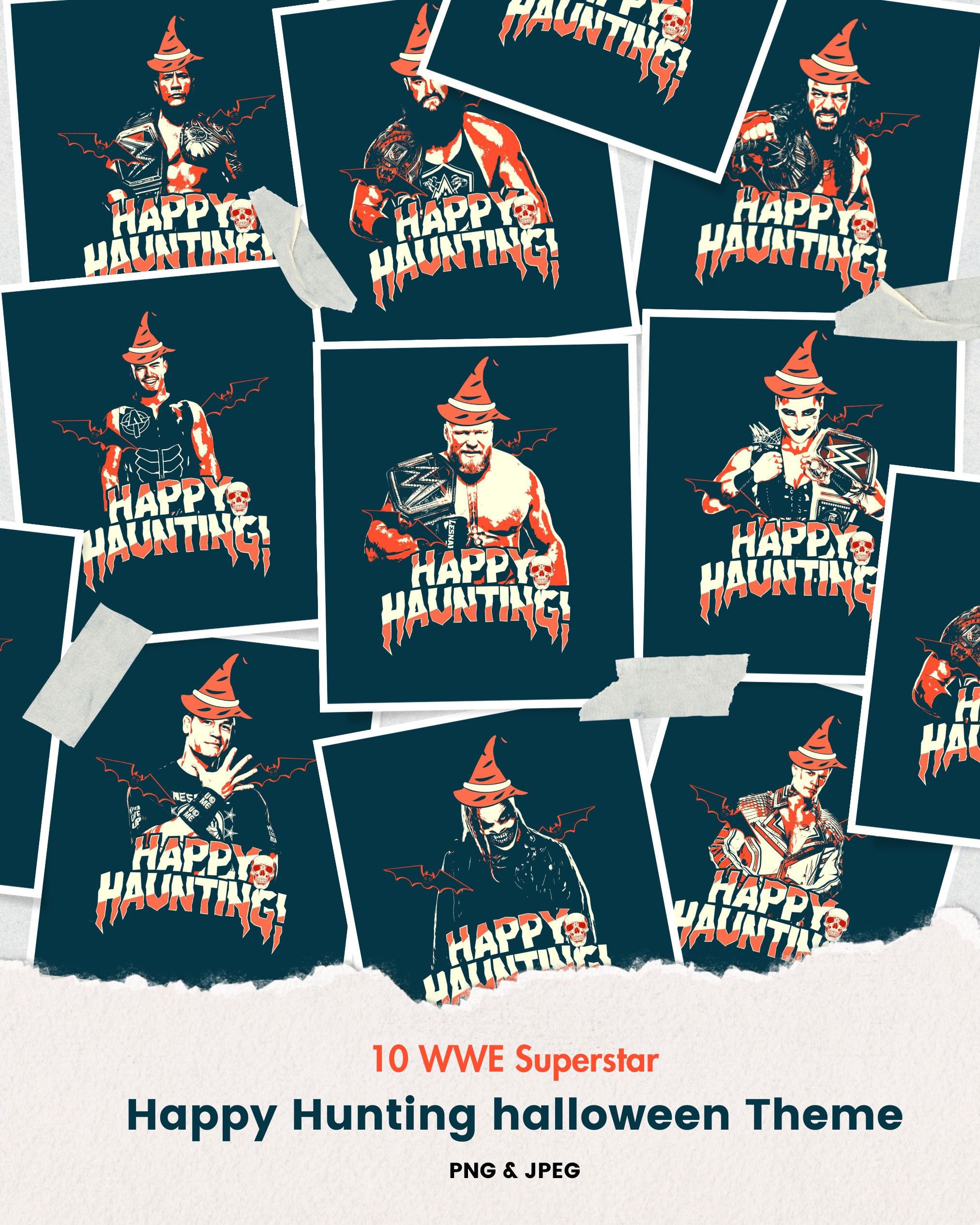 WWE Superstars Halloween Graphics Pack, Roman Reigns, John Cena, Brock