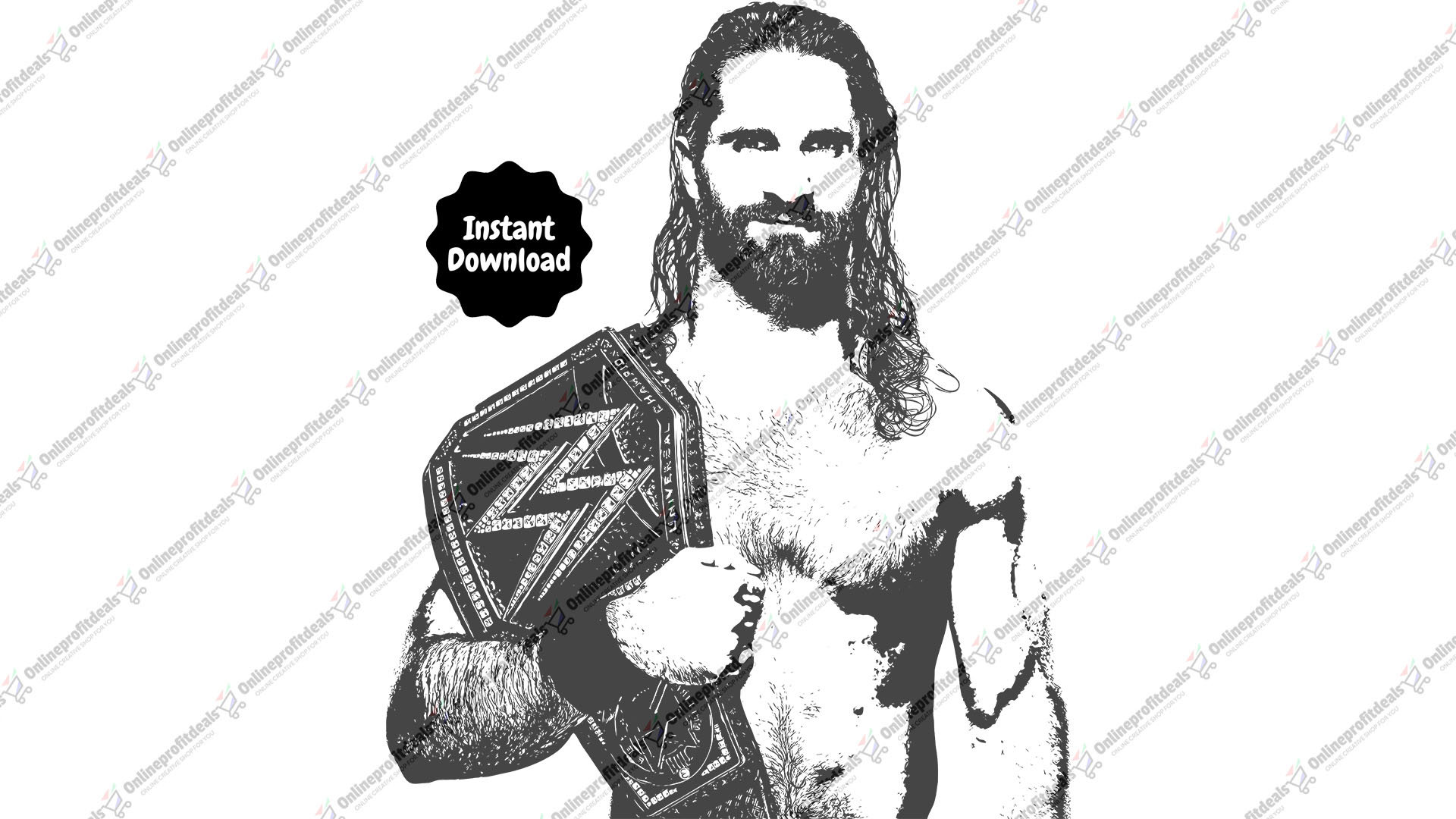 How to Draw Seth Rollins printable step by step drawing sheet :  DrawingTutorials101.com