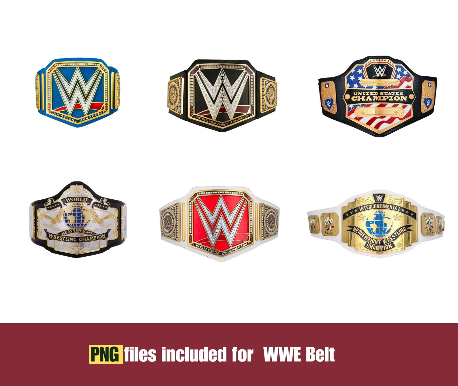 WWE SVG Belt Championship, Belt Svg, Heavyweight Belt, Clipart, WWE