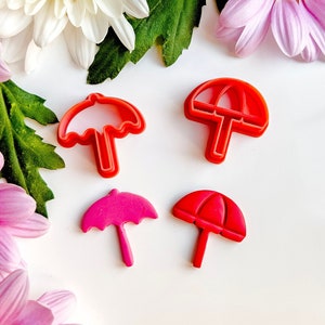 Summer Umbrella Clay Cutter | Parasol Polymer Clay Cutters | Sunshade Cutters | Jewellery Tools | Embossed Cutters