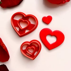 Heart Clay Cutter | Valentine&#39;s Day Polymer Clay Cutters | Love Cutters | Jewellery Tools