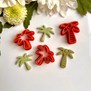 Summer Palm Clay Cutter | Tropical Trees Polymer Clay Cutters | Holidays Clay Cutter | Jewellery Tools | Embossed Cutters