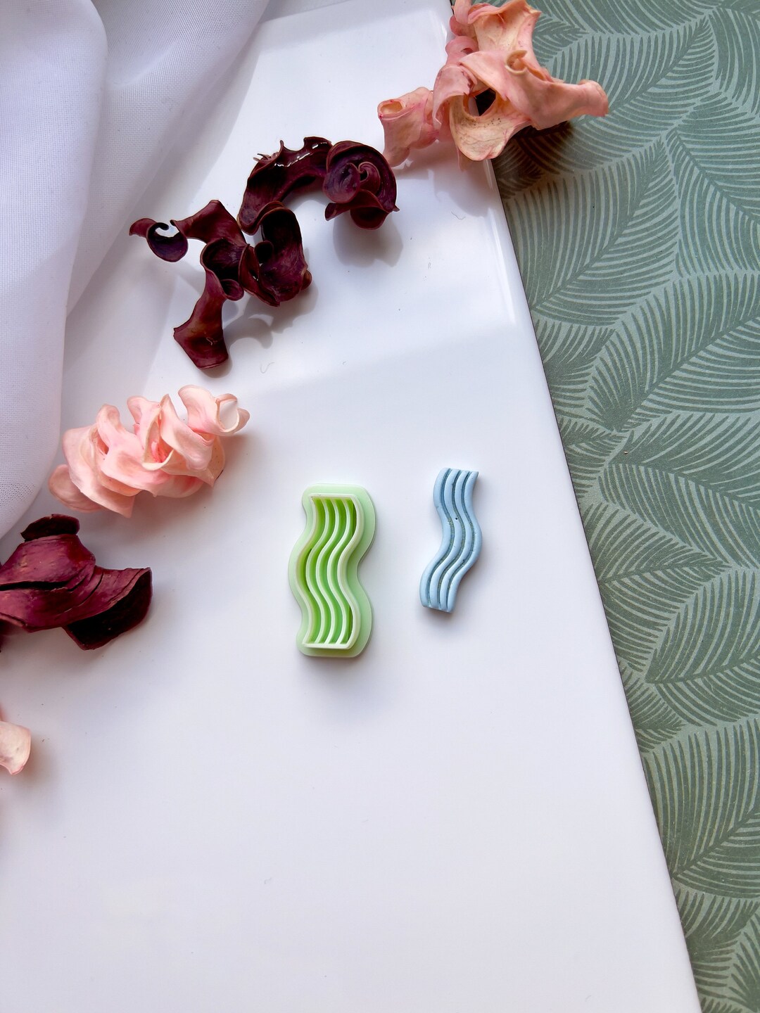 Wave Clay Cutter Sea Wave Polymer Clay Cutters Embossed Cutters ...