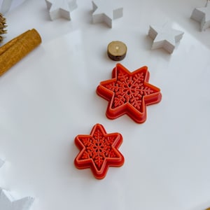 Snowflake 3 Clay Cutter | Christmas Snowflake Polymer Clay Cutters | Christmas Embossed Cutters | Xmas Jewellery Tools