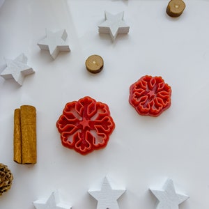 Snowflake 2 Clay Cutter | Christmas Snowflake Polymer Clay Cutters | Christmas Embossed Cutters | Xmas Jewellery Tools