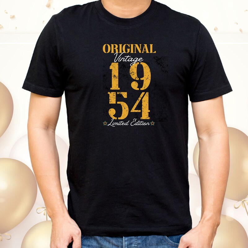T-Shirt Herren 70. Geburtstag Geschenk Vintage Oktober Jahrgang
