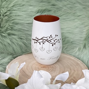 Personalized lantern, engraved tea light holder, candle holder with a personal message, family tree with names, different motifs,