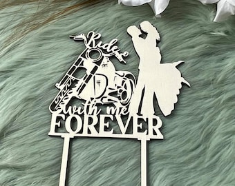 Caketopper wedding, topper made of poplar plywood, lasercut caketopper, caketopper bike, bike design topper for wedding, lasercut bike