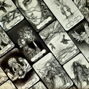Intuitive Tarot Bookmark & Half‑Sheet Reading – Laminated Card from Your Chosen Deck Tarot of the Abyss