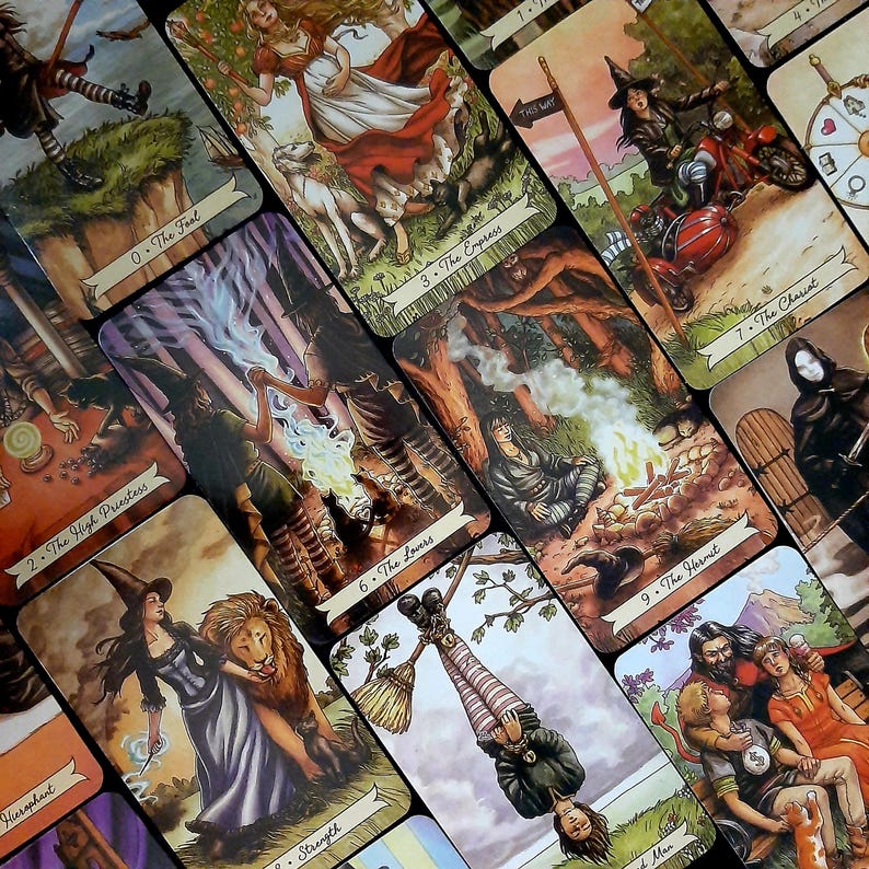 Intuitive Tarot Bookmark & Half‑Sheet Reading – Laminated Card from Your Chosen Deck Everyday Witches