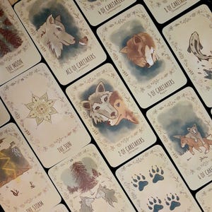 Intuitive Tarot Bookmark & Half‑Sheet Reading – Laminated Card from Your Chosen Deck Wild Wolf