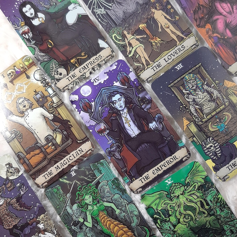 Intuitive Tarot Bookmark & Half‑Sheet Reading – Laminated Card from Your Chosen Deck Terror Tarot