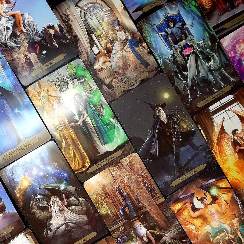 Intuitive Tarot Bookmark & Half‑Sheet Reading – Laminated Card from Your Chosen Deck Wizard