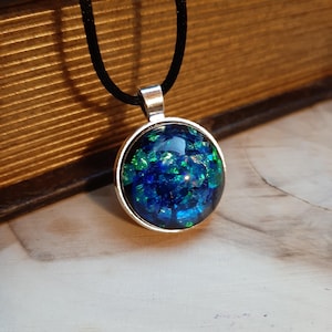 Collier pendentif divination divination miroir sorcière, Hexenspiegel, hypnotiseur, sorcellerie, sorcellerie, voyante, talisman, amulette, protection, défense