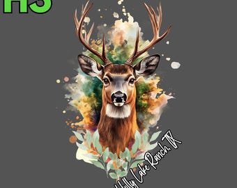 Buck Holly Lake Ranch Christmas: Holiday Festive Crewneck Fleece Long Sleeve Shirt Design