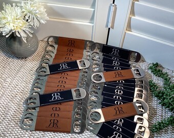 Custom Logo Leatherette Bottle Opener, Engraved Company Gift