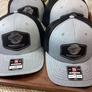 Richardson 112 Trucker Hat, Custom Logo Leatherette Patch, Bulk Pricing