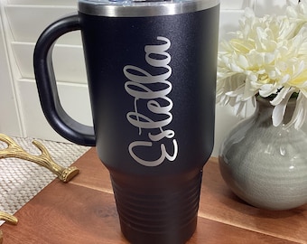 Personalized 40oz or 32oz Polar Camel Tumbler | Handle, Flip Lid & Straw