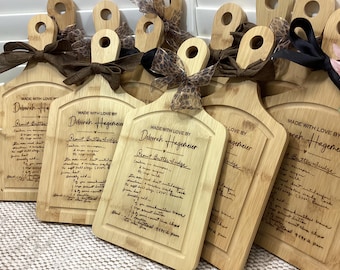 Handwritten Recipe Cutting Board: Custom Engraved Family Keepsake Personalized Gift