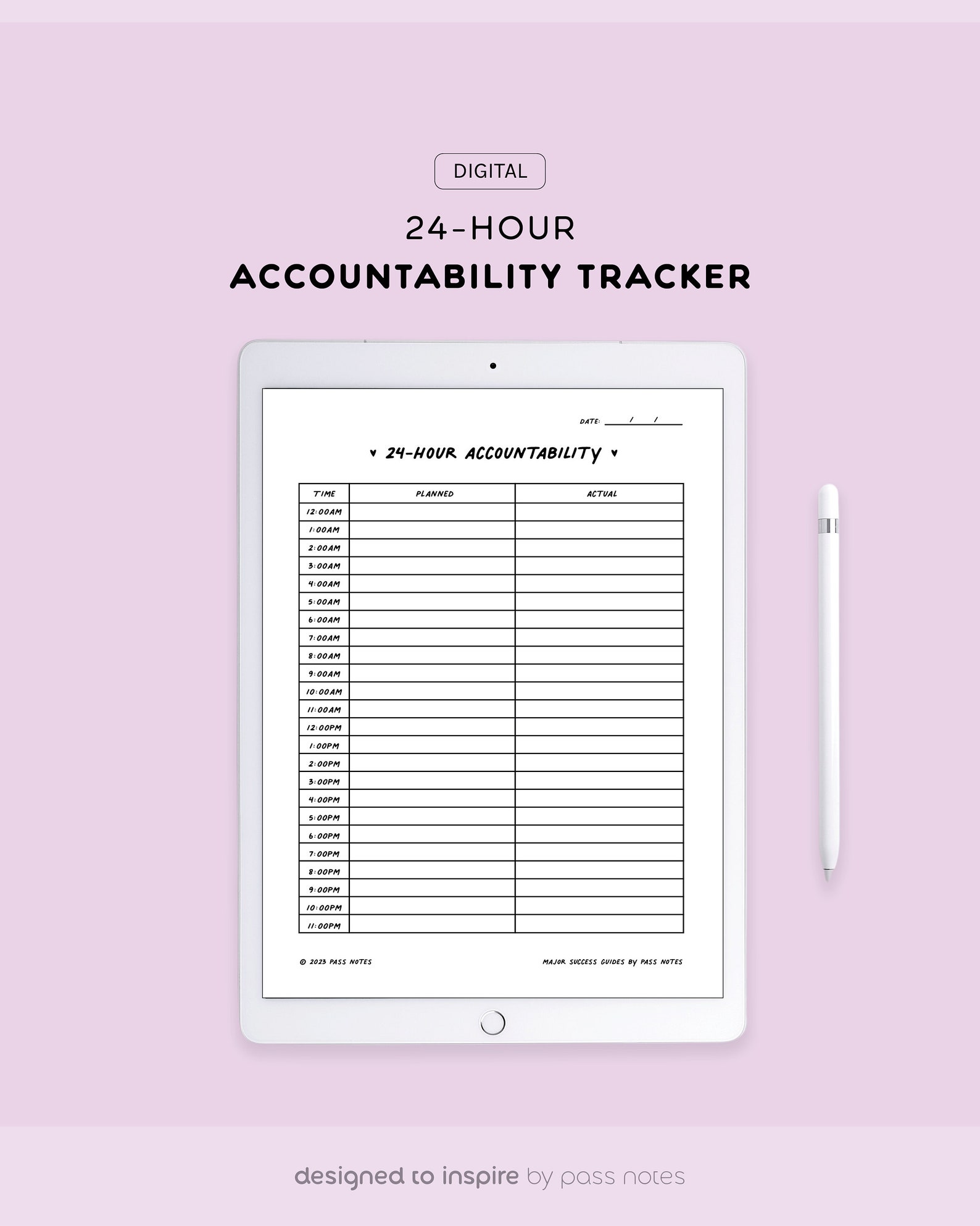 24-hour Accountability Tracker Sheet - Etsy