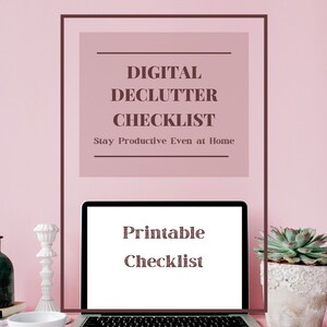 digital declutter checklist, Declutter checklist, Declutter challenge, spring cleaning checklist, decluttering and cleaning planner