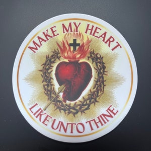 Sacred Heart Sticker: Catholic Devotion, Matte Vinyl, 3&quot;
