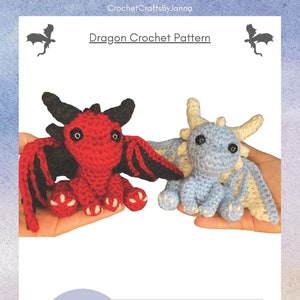 Crochet Baby Dragon Pattern | PDF Amigurumi Gift | Dragon Crochet Pattern