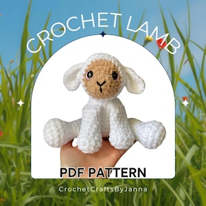 Schema agnello all'uncinetto / Agnello di Pasqua di peluche / Pecora carina amigurumi
