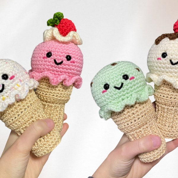 Crochet Ice Cream Plushies | Cute Handmade Gift Idea | Play Food | Summer Decor