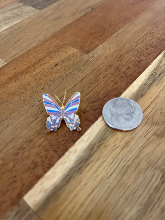 Vtg. Enamel Butterfly Brooch - image 4