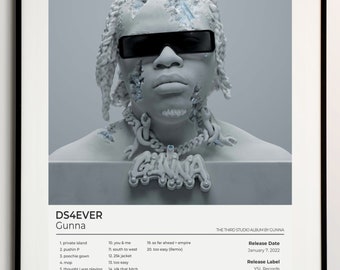 Gunna - DS4Ever Custom Album Cover Poster | Digital Download - Instant Printable Art with Spotify Code