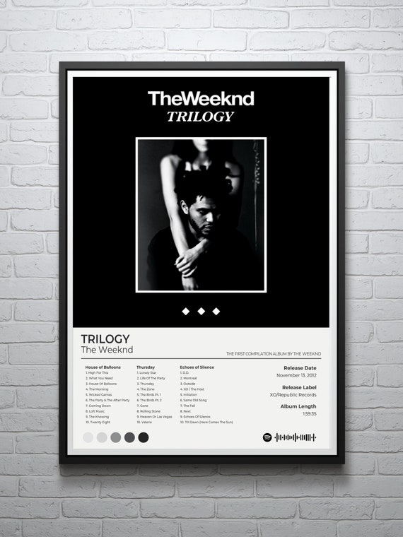 Buy The Weeknd Trilogy Customer Album Cover Poster Online in India 