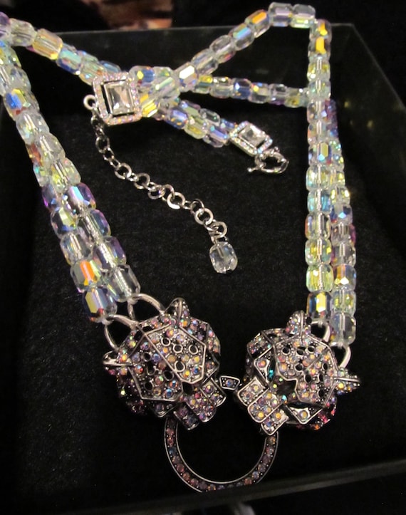 Double 2 Headed Panther Leopard Statement Necklac… - image 6