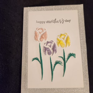 3 Tulips String Art Carte de vœux