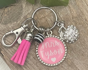 Llavero personalizado para profesor, regalo personalizado para profesor, regalo de agradecimiento para profesor, llavero personalizado, regalo con nombre personalizado para profesor, regalo para profesor