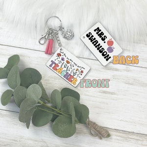 Custom Teacher Gift, Keychain, Teacher Keychain, Custom Teacher Keychain, Teacher Appreciation Week Gift, Teacher Gifts, Gifts For Teacher