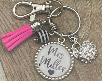 Llavero personalizado para profesor, regalo personalizado para profesor, regalo de agradecimiento para profesor, llavero personalizado, regalo con nombre personalizado para profesor, regalo para profesor