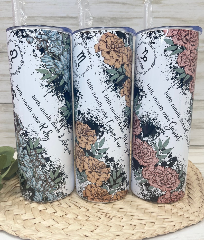 Personalized Birth Flower Month Gift Birth Month Flower Etsy