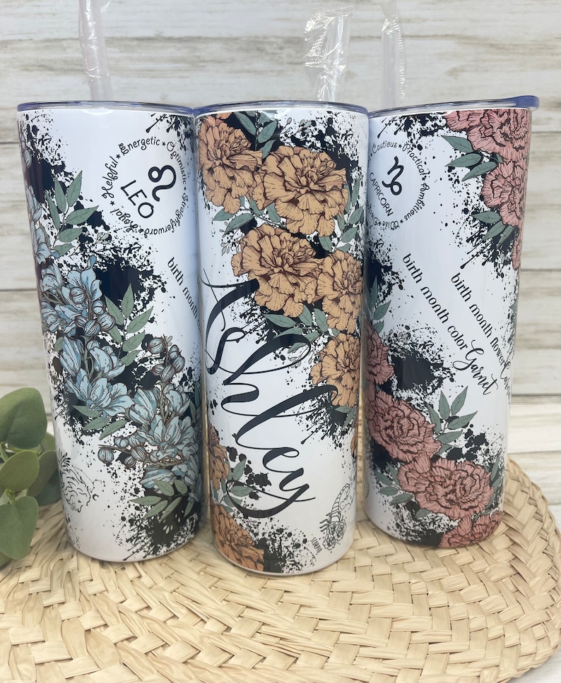 Personalized Birth Flower Month Gift Birth Month Flower Etsy