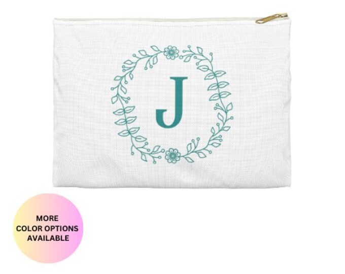 Personalized Makeup Bag, Custom Monogram Makeup Bag, Monogrammed Makeup bag, Bridesmaid Gift, Bridal Party Gifts, monogram clutch