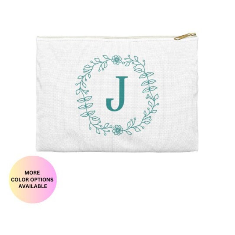 Personalized Makeup Bag, Custom Monogram Makeup Bag, Monogrammed Makeup bag, Bridesmaid Gift, Bridal Party Gifts, monogram clutch image 1