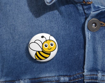 cartoon bee Pin Buttons