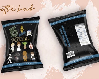 Chips Bag,Kids Birthday,Template Printable, Birthday Party, Star Wars